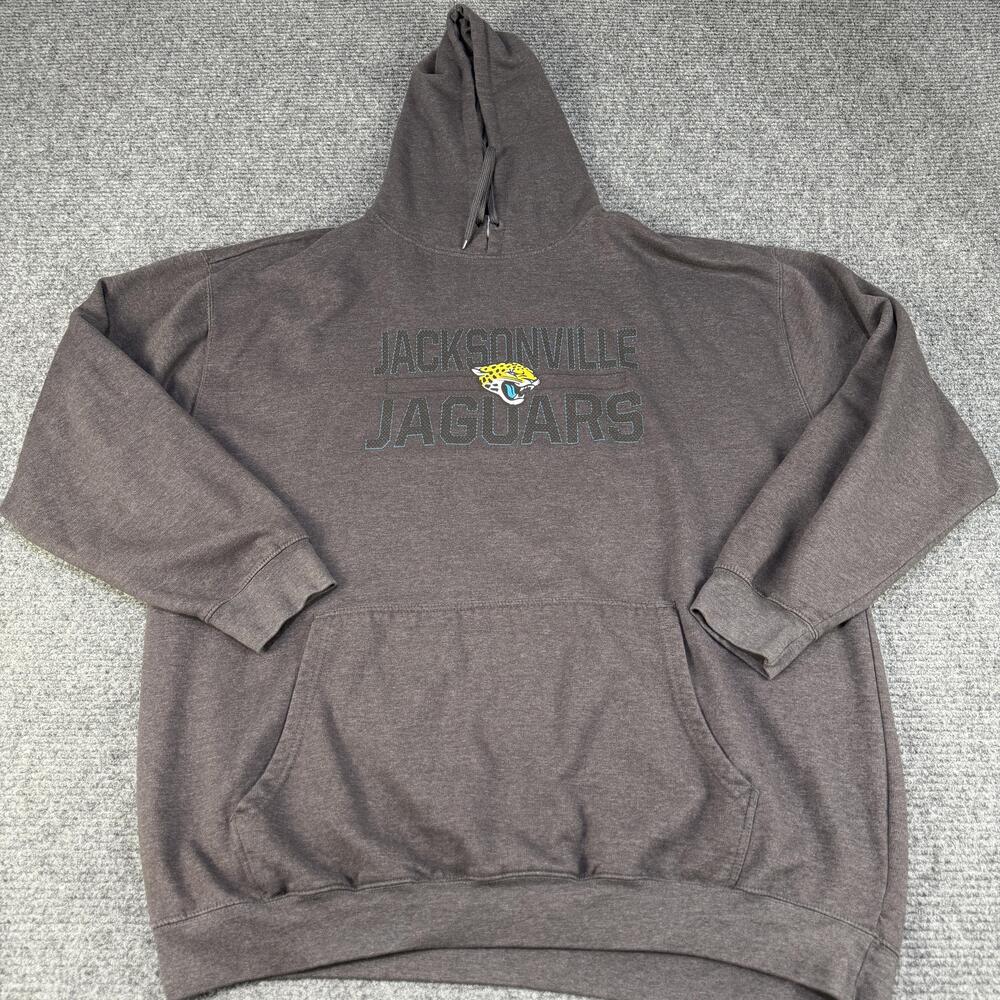 Jacksonville Jaguars Hoodie Sweatshirt Mens 4XLT Tall Gray NFL Football Pullover